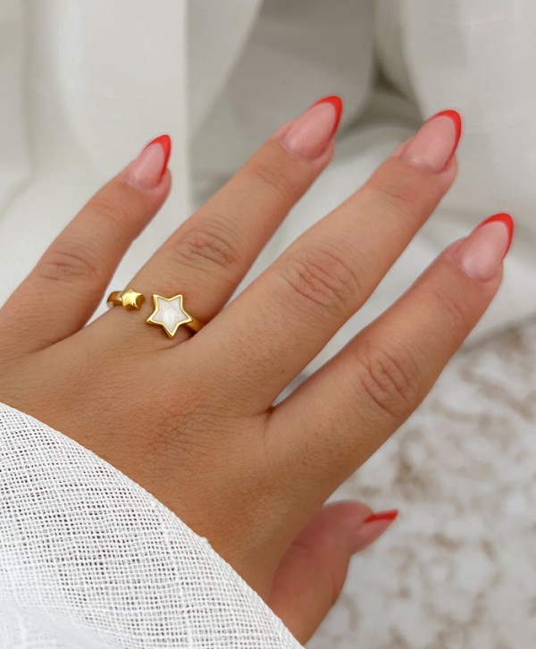 Anillo white star