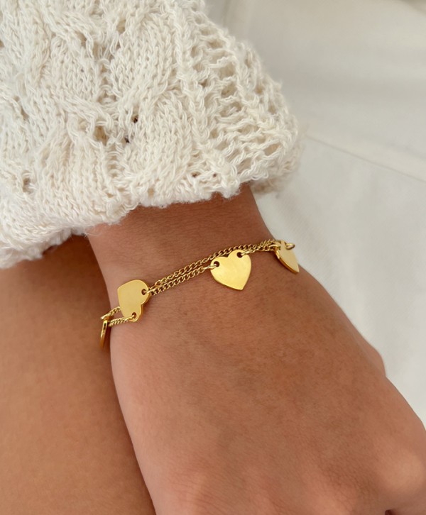 Pulsera corazón de acero 