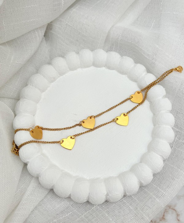 Pulsera corazón de acero 