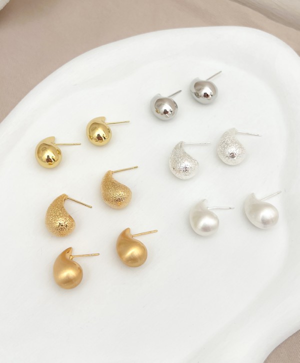 Aretes gotas marmoleadas