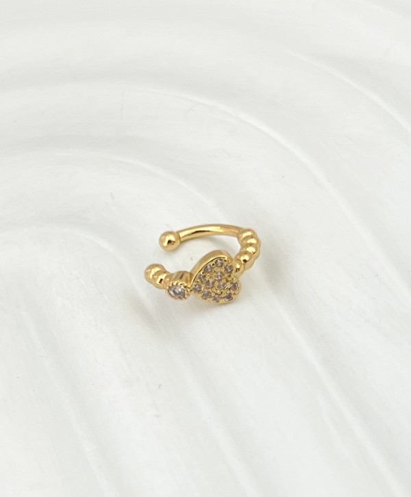 Earcuff corazón circones