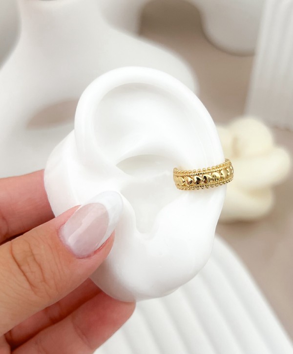 Earcuff grueso corazones