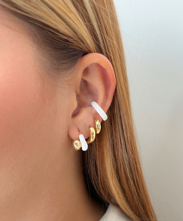 Earcuff gold blanco