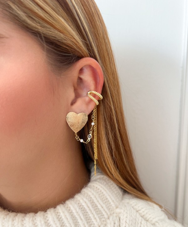 Set earcuff y aretes amore 